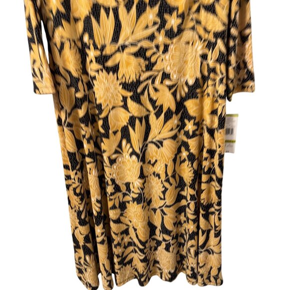 Black Label By Evan-Picone Black/Marigold Floral Dress Size 14 Dress. NWT - Picture 7 of 12